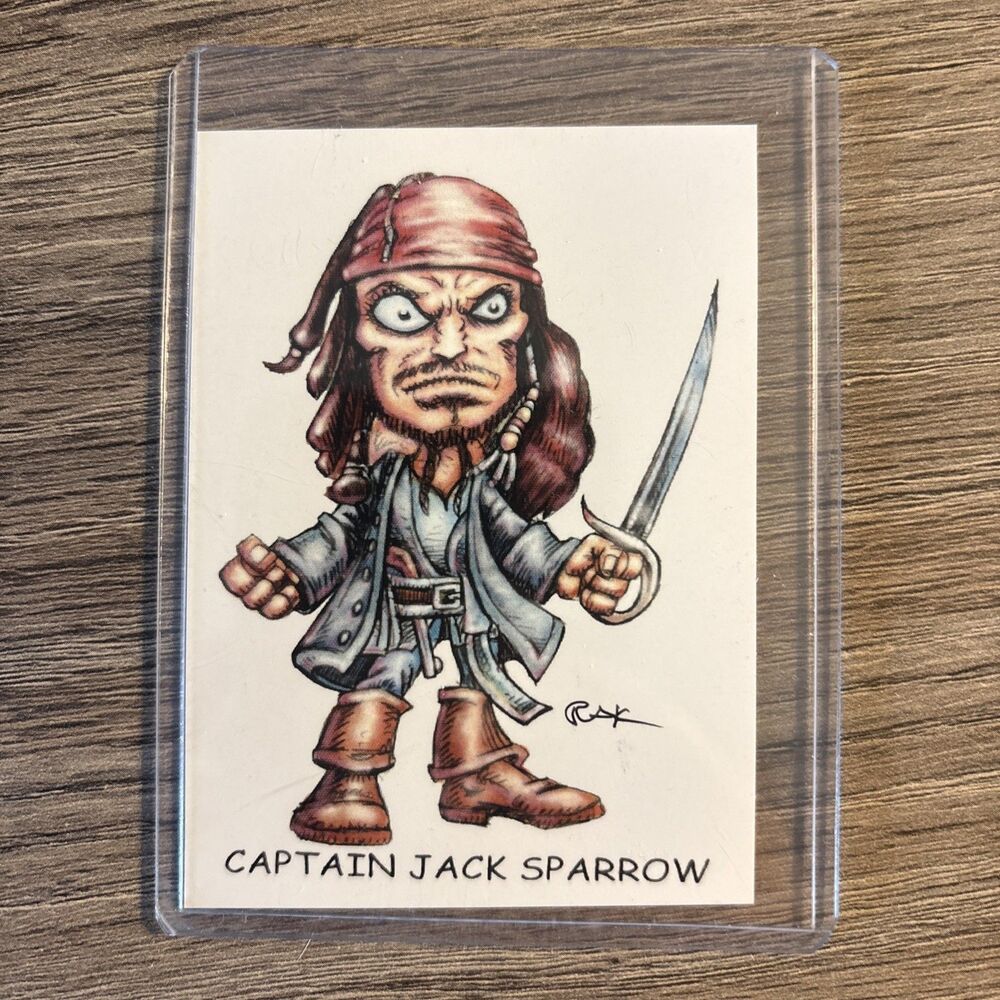 Captain Jack Sparrow Trading Card Art Robert a. Kraus Signed RAK